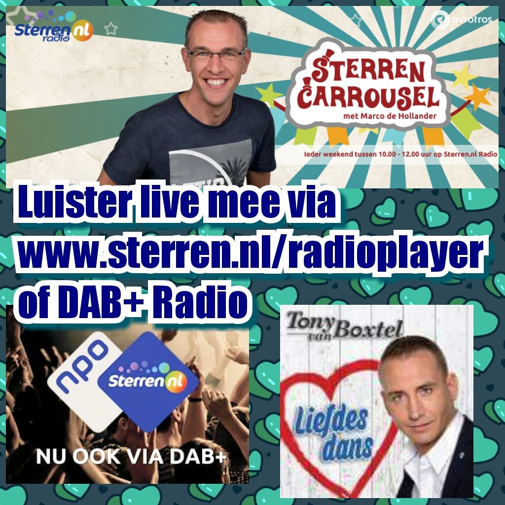 Na 11:00 uur is <a href="/tonyvanboxtel/">Tony van Boxtel</a> op de koffie in "De SterrenCarrousel" op <a href="/sterrennl/">Sterren NL</a> Radio