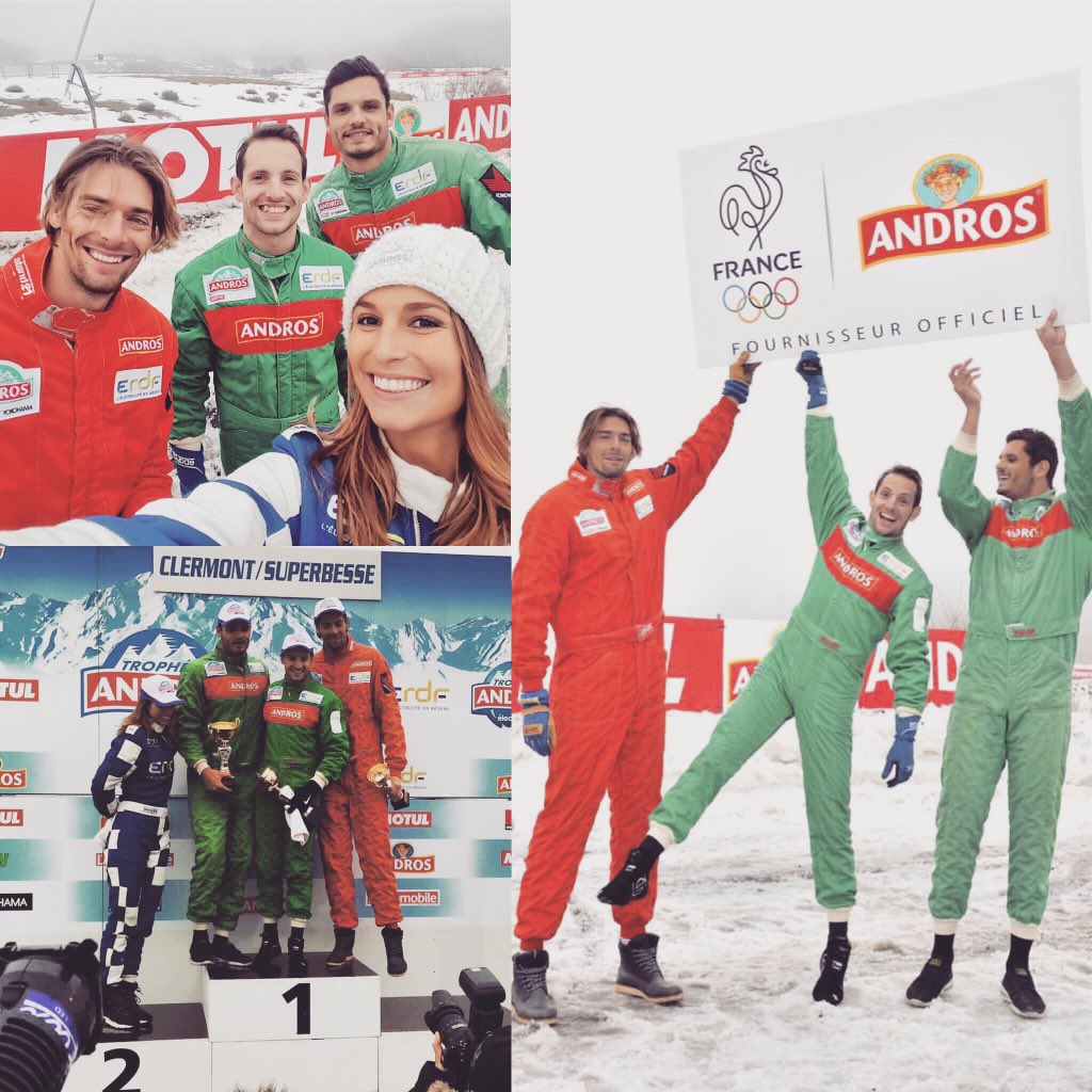 FlorentManaudou's tweet photo. Super journée hier au #trophéeandros avec @LauryThilleman et @airlavillenie et @Cam_Lacourt 
❄️🚗 #beauxbbandros https://t.co/z0K5N4cVYo