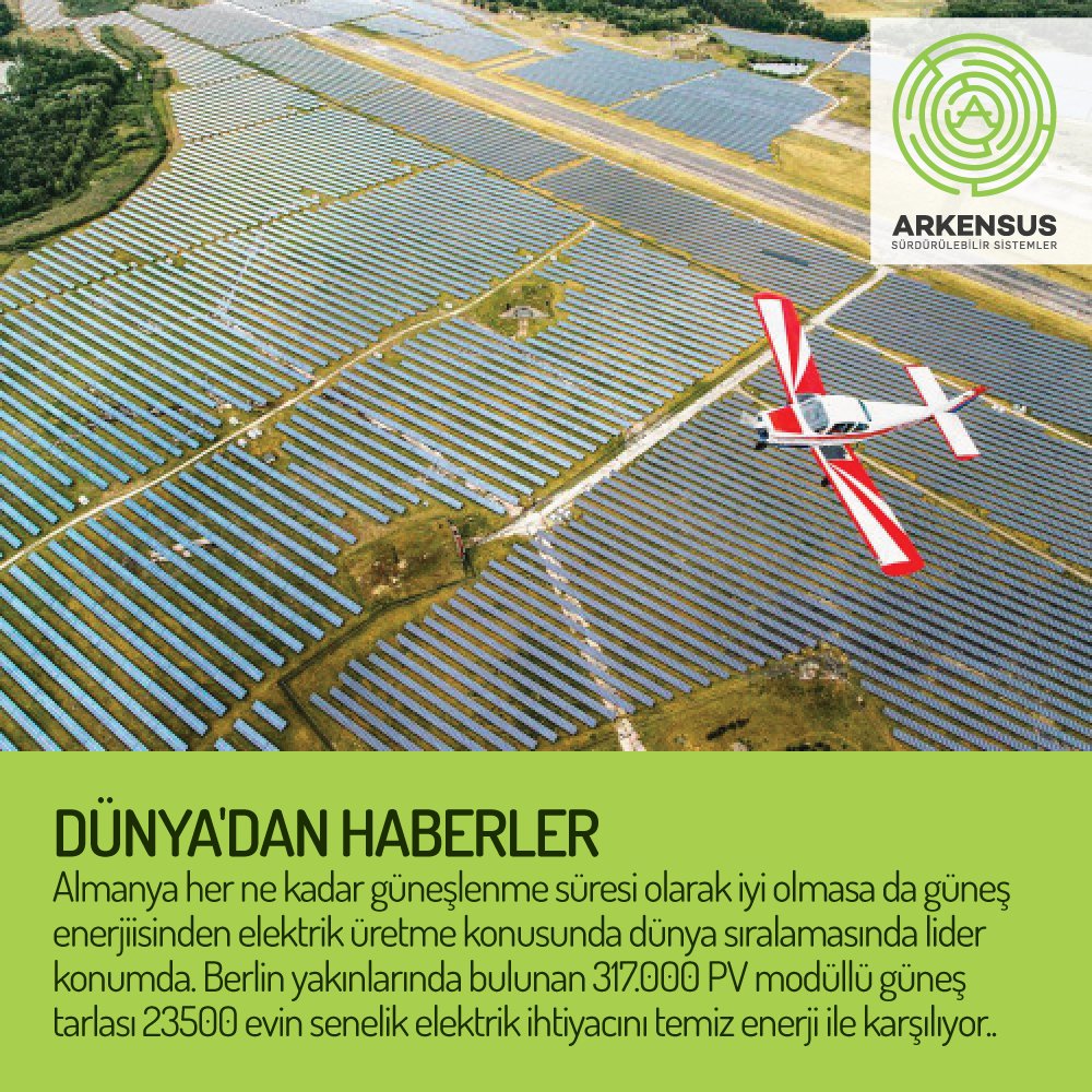 Dünya'dan Haberler! #arkensusenerji #solar #power #solarpower #germany #energy #greenenergy arkensus.com