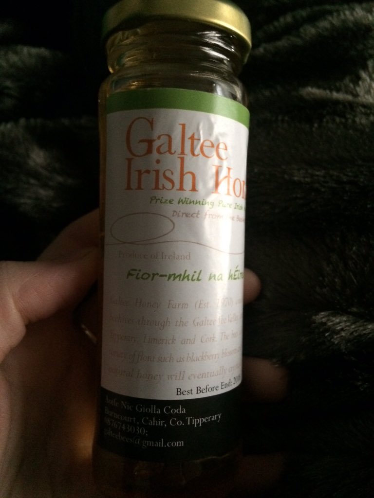 jordany's tweet photo. Cork was fun! Now I have local Wexford, Galtee, and Youghal honey. 🐝😊☘ https://t.co/c2lPLnnRHq