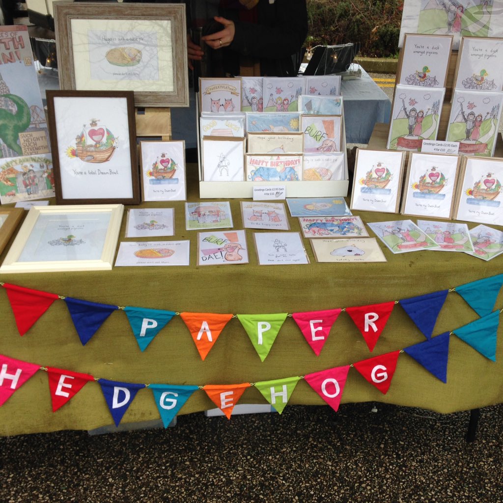 _PaperHedgehog's tweet photo. Ready for a wonderful (if slightly wet!) day @_makersmarket in #didsbury https://t.co/zLas9r1Hgl