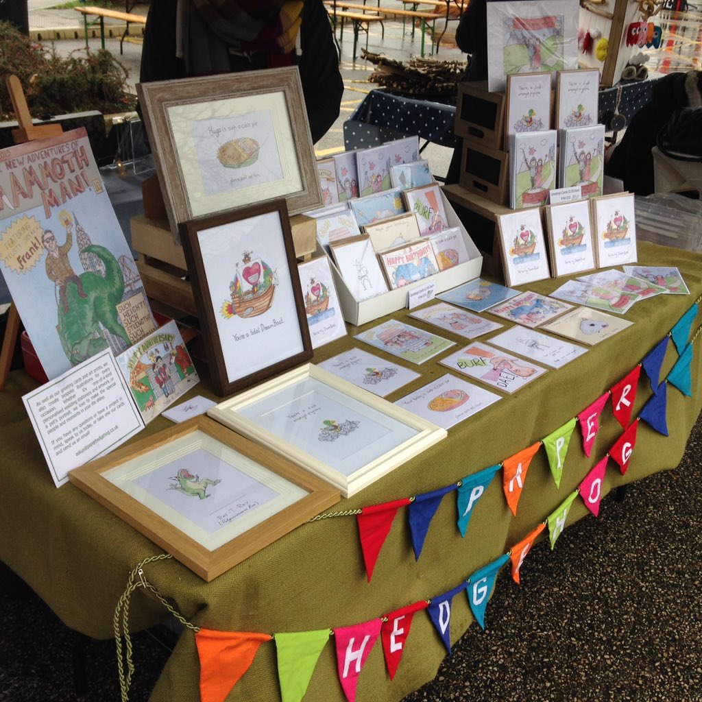 _PaperHedgehog's tweet photo. Ready for a wonderful (if slightly wet!) day @_makersmarket in #didsbury https://t.co/zLas9r1Hgl