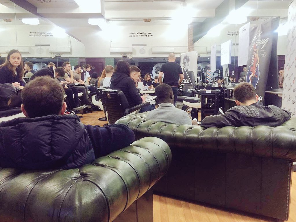 VoodouLiverpool's tweet photo. @thebarberbash taking place at Voodou For Him today @sottungacademy #barberbash #thebarberbash #barberbashliverpool https://t.co/0x1FABbI8i