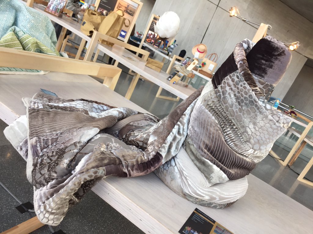 Mosaic patchwork quilted coverlet from <a href="/KOBStudio/">Kevin O'Brien Studio</a> selected for <a href="/nynowmarket/">NY NOW®</a> #Sustainability display. #NYNOW