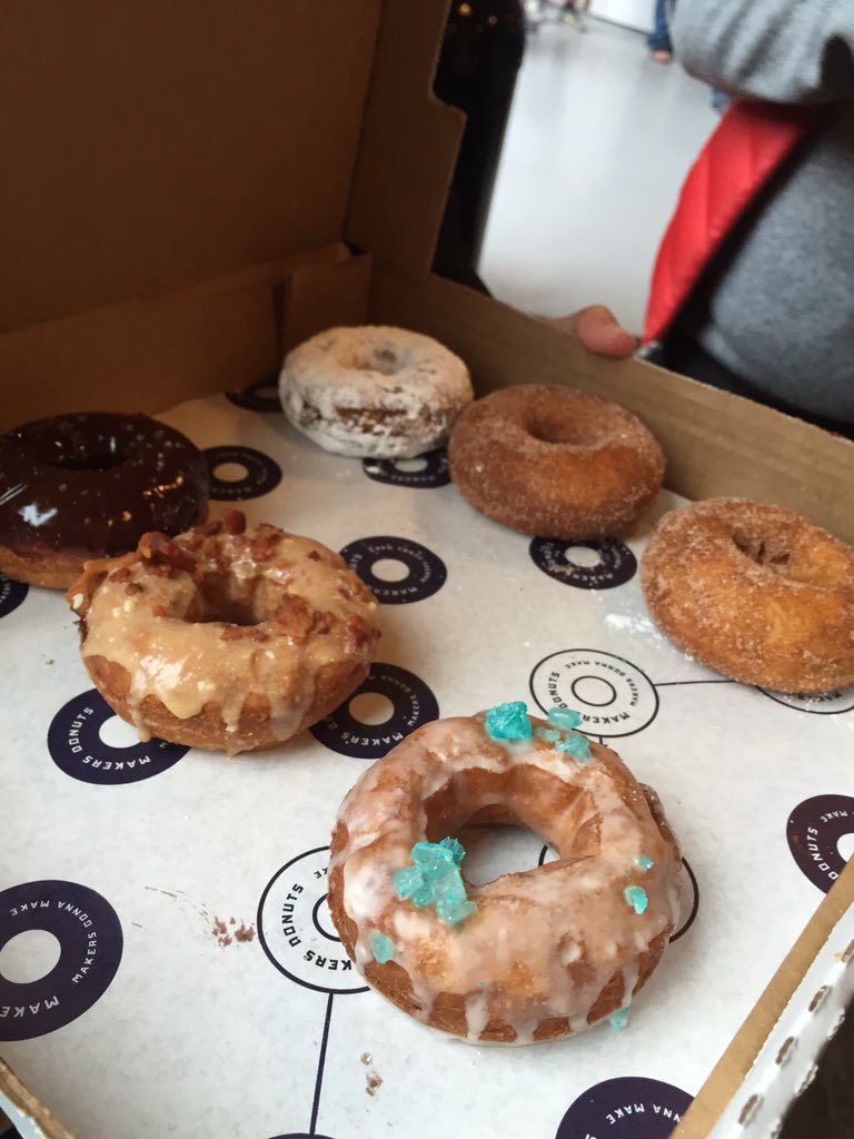BeccaHabegger's tweet photo. Waited half an hour to try #Knoxville's new @makersdonuts. 100% worth it. #MakersDonuts #ShopLocal #EatLocal #YUM https://t.co/EUF2Sa2nyw