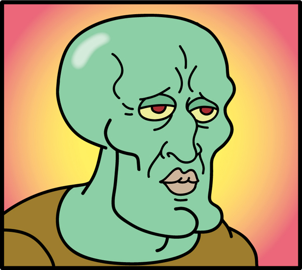 Martyr Amorous Himmel Astrid on Twitter: "Trying not to move while waiting for my face mask to  dry. Hedy says I look like handsome squidward. I'll take it.  https://t.co/1gJWLAKcK9" / X