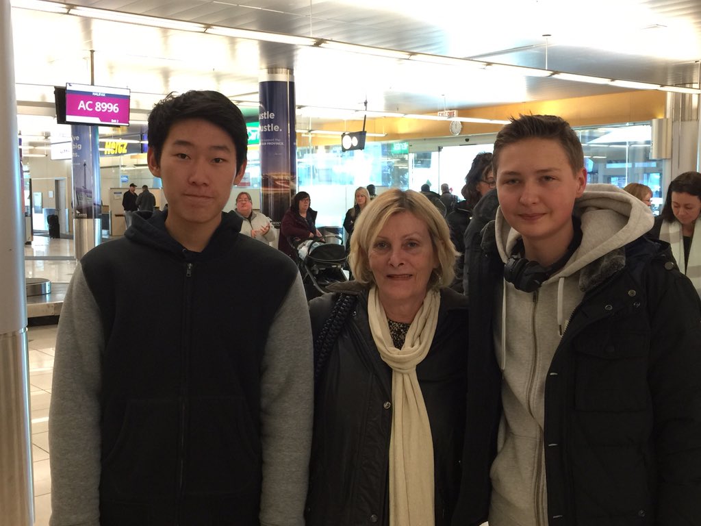 NISEP welcomes Martin from Germany.  Aaron and host mom, Debbie, met Martin when he arrived. #NISEPCanada