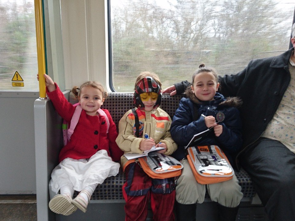 monkeyfeettweet's tweet image. Much excitement on the  @My_Metro for our trip to @scienceatlife #robots love being #miniscientists #nebloggers #NCL