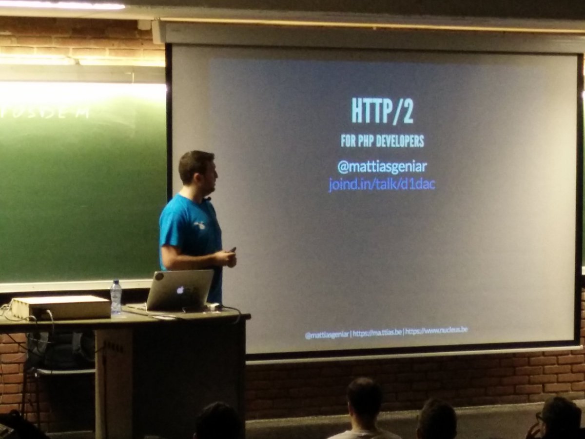 ywarnier's tweet image. HTTP/2 for PHP developers,  with @mattiasgeniar at #FOSDEM2016 #PHPFOSDEM