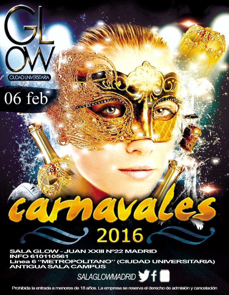 RRPPSALAGLOW's tweet photo. Se acerca carnaval!!! Y en glow lo vamos a petar!!! https://t.co/QCxjsdktz5