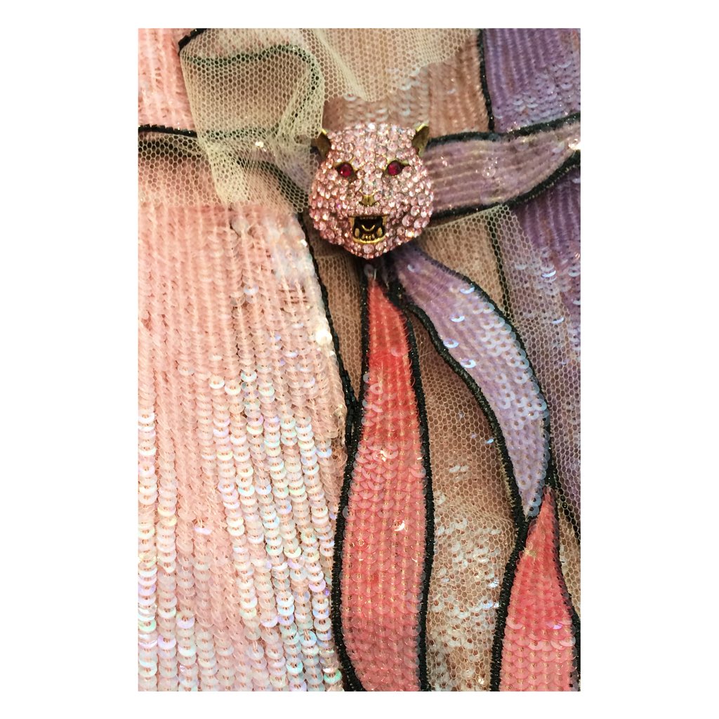gucci's tweet image. Detail from the custom #Gucci gown Nicole Kidman wore to the 22nd annual @SAGawards last night.