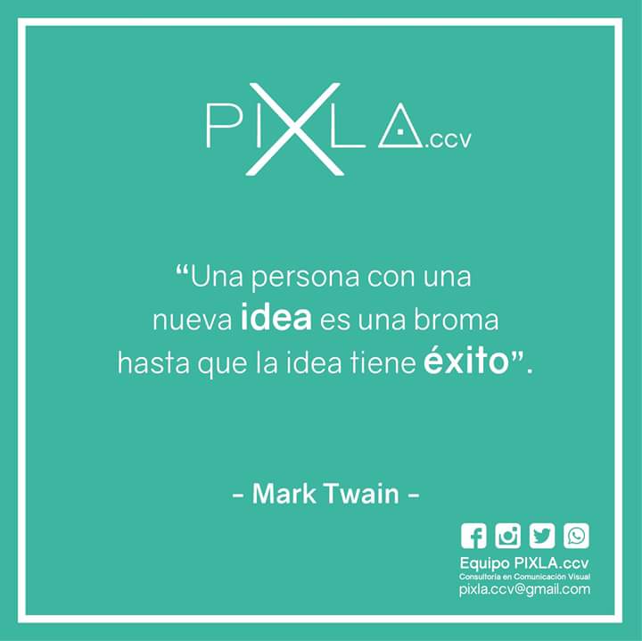 pixla_ccv's tweet photo. "Una persona con una idea es una broma hasta que tiene éxito"!
Somos #pixla
#design #diseñografico #marca #Ecuador https://t.co/FjQWlDYqTD