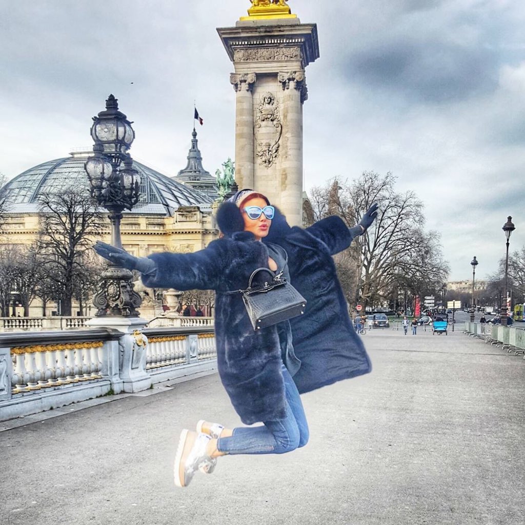 HaifaVogue's tweet photo. In her dreams she can fly, now it's more than that! 😉🎀 @HaifaWehbe #HaifaInParis https://t.co/pZcTK7SaLK