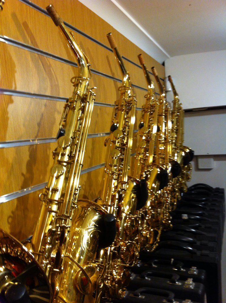 Standing to attention..... Or saxing it up!