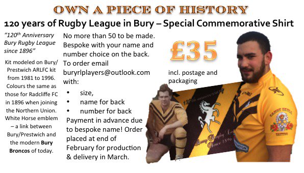 BuryRLAssoc's tweet photo. Available to order via email! Celebrating history of RL in Bury (&amp; rather nice of itself!) RT @gazshaw @iainpics https://t.co/xq0W7E3rQS