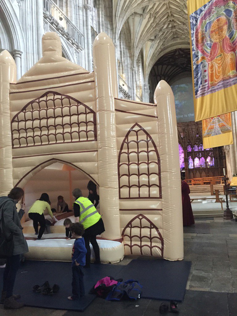sophiehackerart's tweet photo. Bouncy Cathedral IN a Cathedral! Just waiting for my turn... #WinCathedral https://t.co/skvDSKwE9S