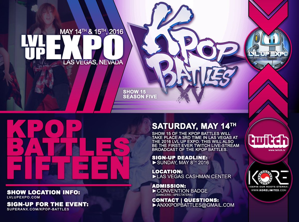 ANX_KpopBattles's tweet photo. Up coming #Kpop Battle locations: https://t.co/XUGcZ8ETlW
#KpopBattles #DanceCover #IKCF #LVLUPEXPO #ACEN #SquadUp https://t.co/bhKkK7NLby