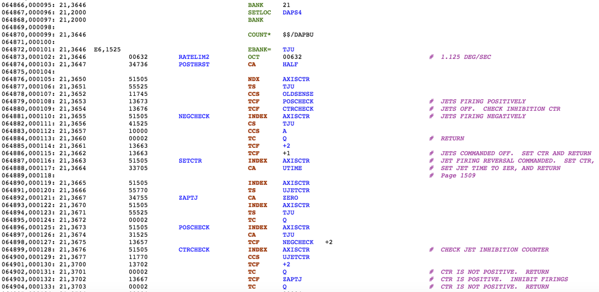 randal_olson's tweet photo. Here's some of the Apollo 11 source code. #Programming has come a long way, thankfully.

https://t.co/ADN6NhPgnd https://t.co/dHNcTBP6yR