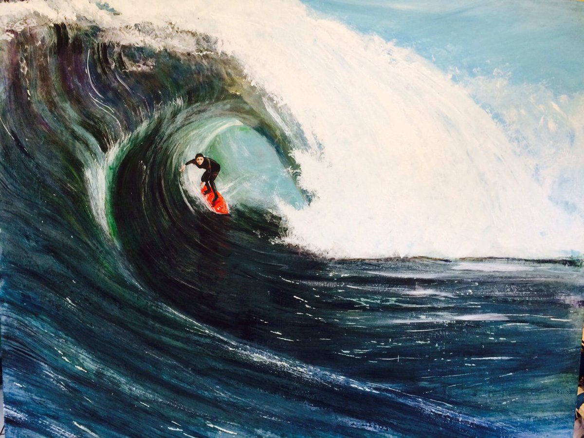 angelabradyRIBA's tweet photo. Nearly finished the #SurfHer just a few more splashes and a varnish to go! Then have to stop https://t.co/p5znXr0vnR