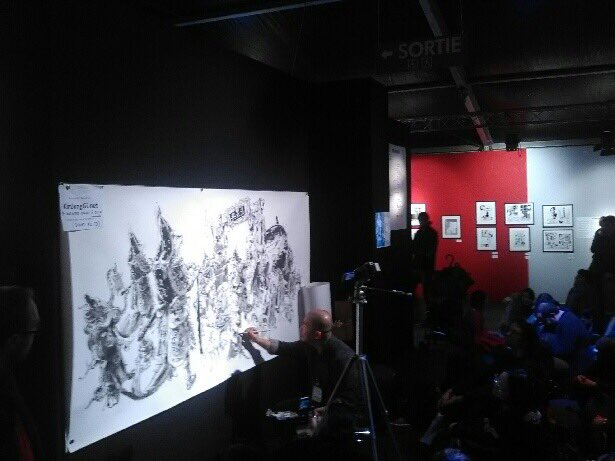 HomeInclusiv's tweet photo. Kim Jung Gi magnifique réalisation #FIBD2016 #kimjunggi https://t.co/wS2CEwT5hP
