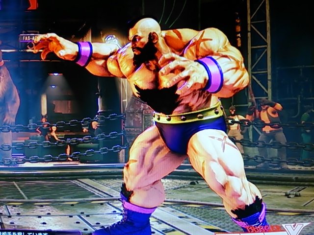 ロシアの英雄ザンギエフ。ストII'で2Pカラーに紫が予定されていたが