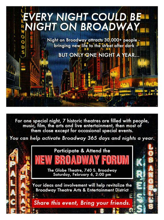 Do you want every night to be a night on Broadway? Attend a forum at the Globe Theatre and speak up!