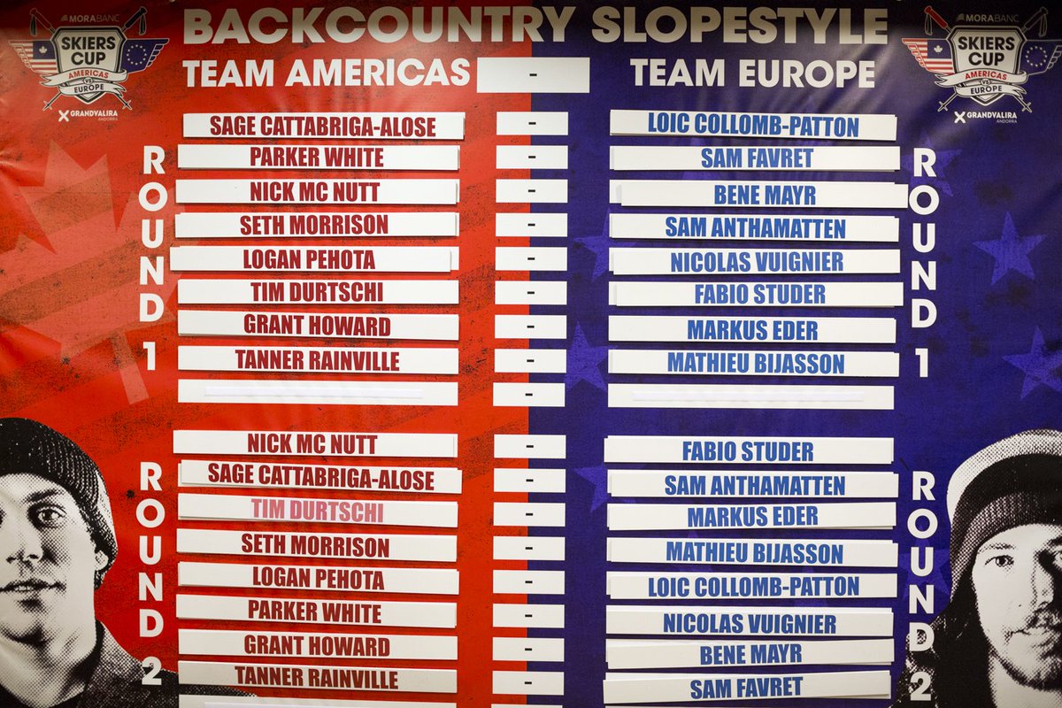 Epic match-ups for the Backcountry Slopestyle showdown taking place tomorrow in <a href="/grandvalira/">Grandvalira Andorra</a> ! #SC16