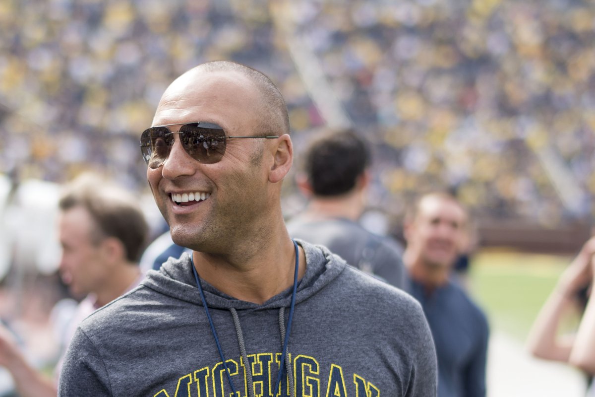 PlayersTribune's tweet photo. It's. About. To. Go. Down. 

Tom Brady AND Derek Jeter are attending @umichfootball's Signing Day. #NewBlue https://t.co/IXVu1hbeX6