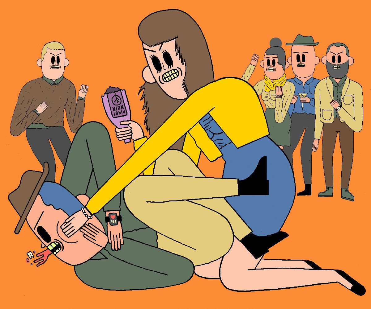 NewYorker's tweet photo. In @tnyshouts: A friendly reminder about the rules of the Park Slope parents’ fight club. https://t.co/dtv2rZSAB6 https://t.co/WNnhhAyMiZ