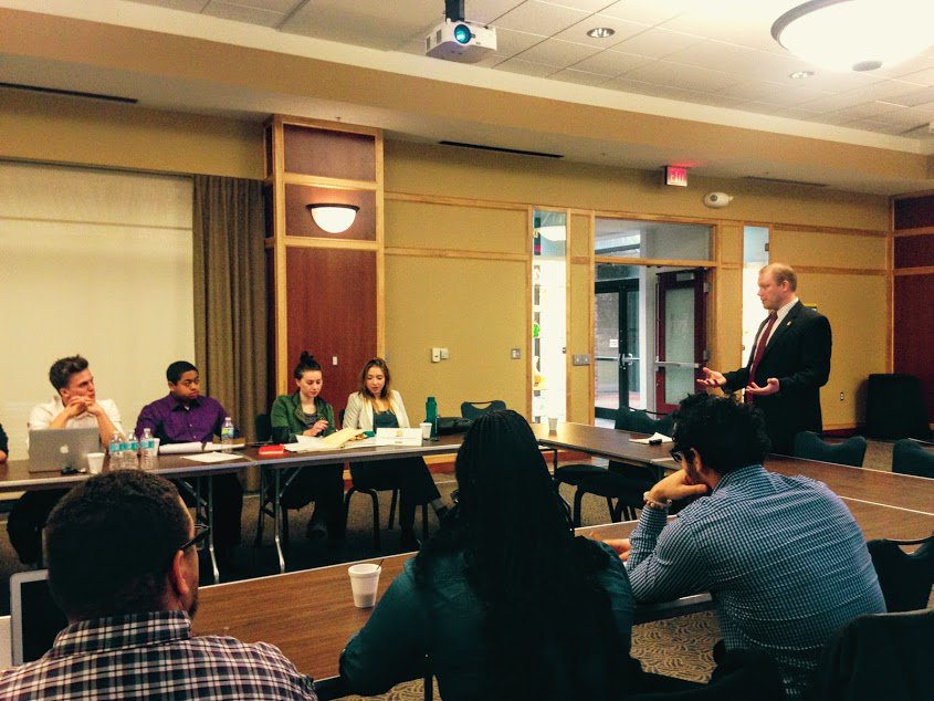 StudentAssocMI's tweet photo. A Special Agent for the Human Trafficking Task Force, gives a presentation on Human Trafficking on college campuses. https://t.co/G0VqgM8vNJ