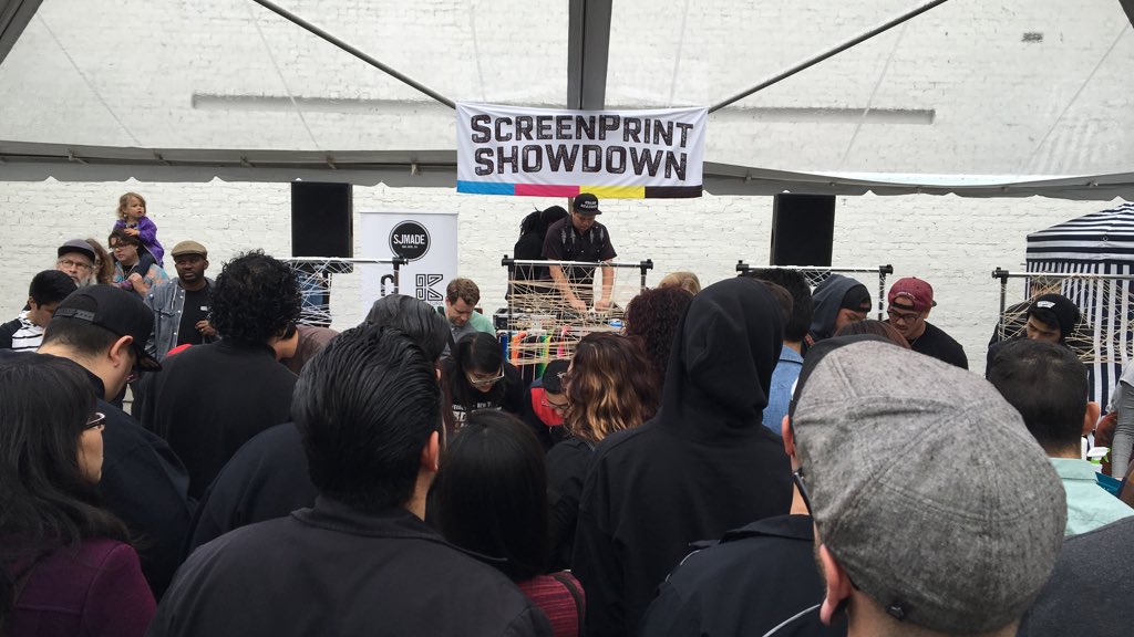 screenprintsj's tweet photo. Thanks everybody, including contest participants, judges, vendors, screen teams, volunteers, DJ's, and sponsors https://t.co/V7eRWNO26J