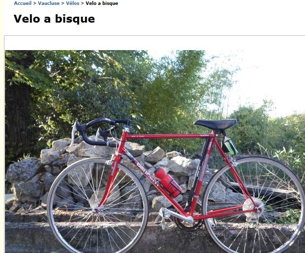 Popr84's tweet image. Omar vend son vélo sur #leboncoin ? 250 euros avec service sur grand plateau... #velo #bisquedehomard
