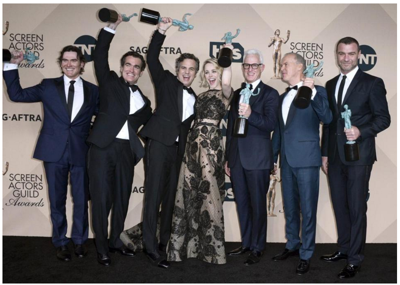 SachaPfeiffer's tweet photo. Congratulations, magnificent @SpotlightMovie cast, for winning big at @sagaftra's @SAGawards https://t.co/MmC6gUGf85 https://t.co/qyHVJQjLEO