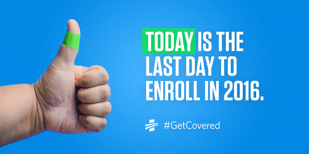 BarackObama's tweet photo. TODAY: The last day to check out your options and #GetCovered. Don't miss it. https://t.co/kt3fMxZbdi https://t.co/10CLJ5fooh