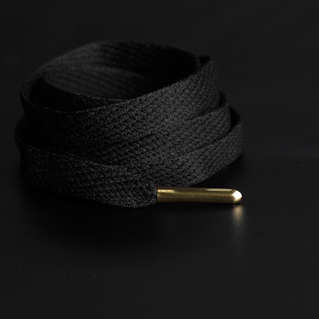 Footasylum's tweet photo. Complement your kicks with the @mrlacyofficial Flat Laces in Black and Gold. https://t.co/g0leiKHT6g #footasylum https://t.co/EgfRj4qFHT