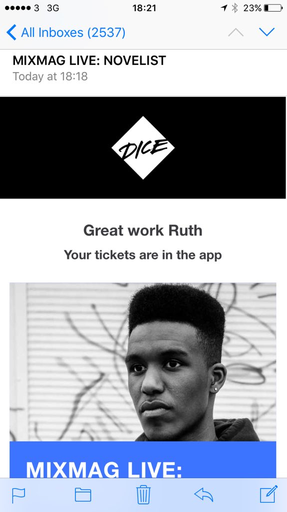 RuthCoree's tweet image. Tickets bought to see @Novelist in March 😁😁 4th time seeing this guy since moving to London last year 🙈🙈 #Obsessed