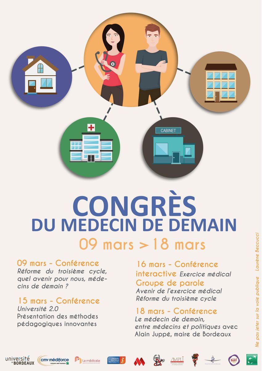 En mars, les CdBx présentent le Congrès du Médecin de Demain <a href="/ANEMF/">ANEMF</a> <a href="/univbordeaux/">Université de Bordeaux</a> cdbx.org/home/congres-d…