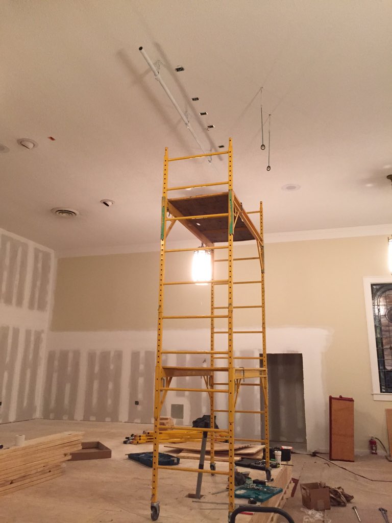 LIghtSoundProd's tweet photo. Installing bars for lighting at Southern Wesleyan University. https://t.co/3cXlDn0fnU