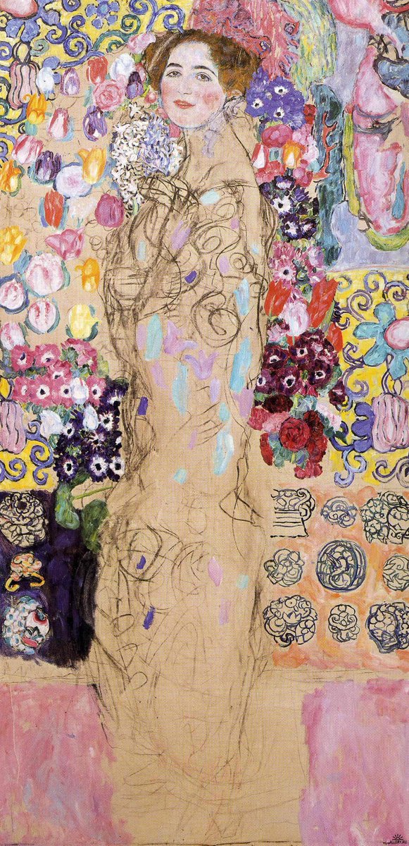 Portrait of Maria Munk (unfinished) by <a href="/artistgklimt/">Gustav Klimt</a> goo.gl/UVquYK #fineart #gustavklimt