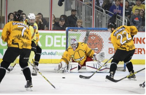 PaperBarn's tweet image. How great was @IndyFuel vs @EvvIceMen w/ #Garfield &amp;amp; #Odie jerseys, benefiting @shelterpets! ow.ly/XLsZH