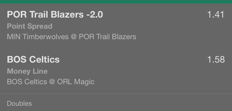 OGSportsTips's tweet image. #DailyBanker 🏀

Trail Blazers -2.0
Celtics win

Odds / 2.24