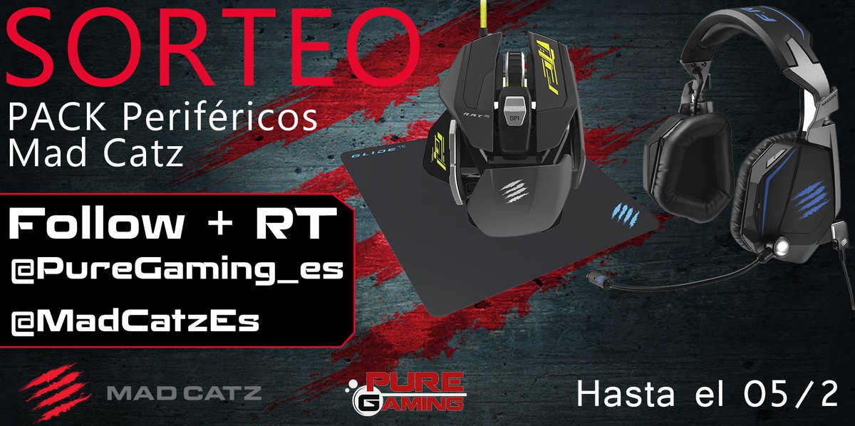 PureGaming_ES's tweet photo. SORTEO!! Pack de periféricos Gaming Mad Catz
Para participar: FOLLOW + RT:

@PureGaming_es
@MadCatzEs https://t.co/DBLKCtJSp5
