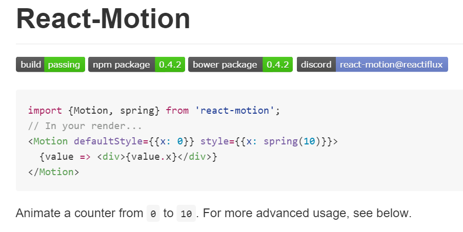 ProJavaScript's tweet image. react-motion: A spring that solves your animation problems #react #animations #reactmotion github.com/chenglou/react…