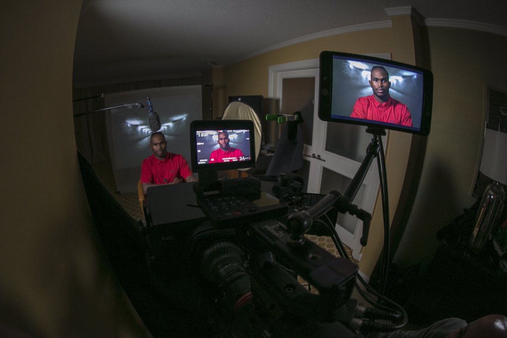 TAFilms's tweet image. BTS of @juliojones_11 interview for @UAAADocumentary airing TONIGHT 10:30pmET.