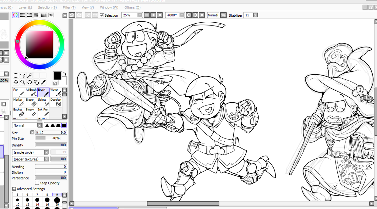 Here's another wip of FANTASY MATSUS!
I've been chipping away at it between everything else VuV 