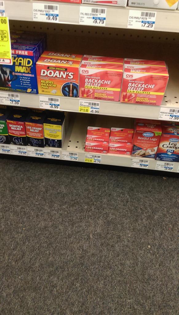 gregory_partlow's tweet image. Look how close to the floor they put the back ache med ! #observationalhumor