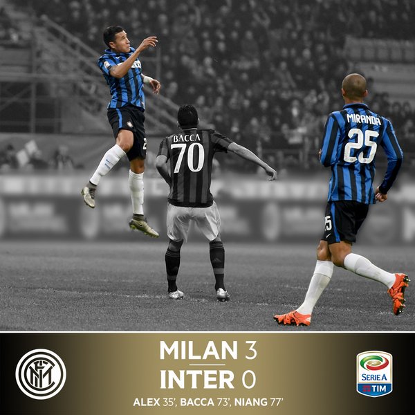 Inter_id's tweet image. FT: Peluit panjang berbunyi. #DerbyMilano, #MilanInter 3-0