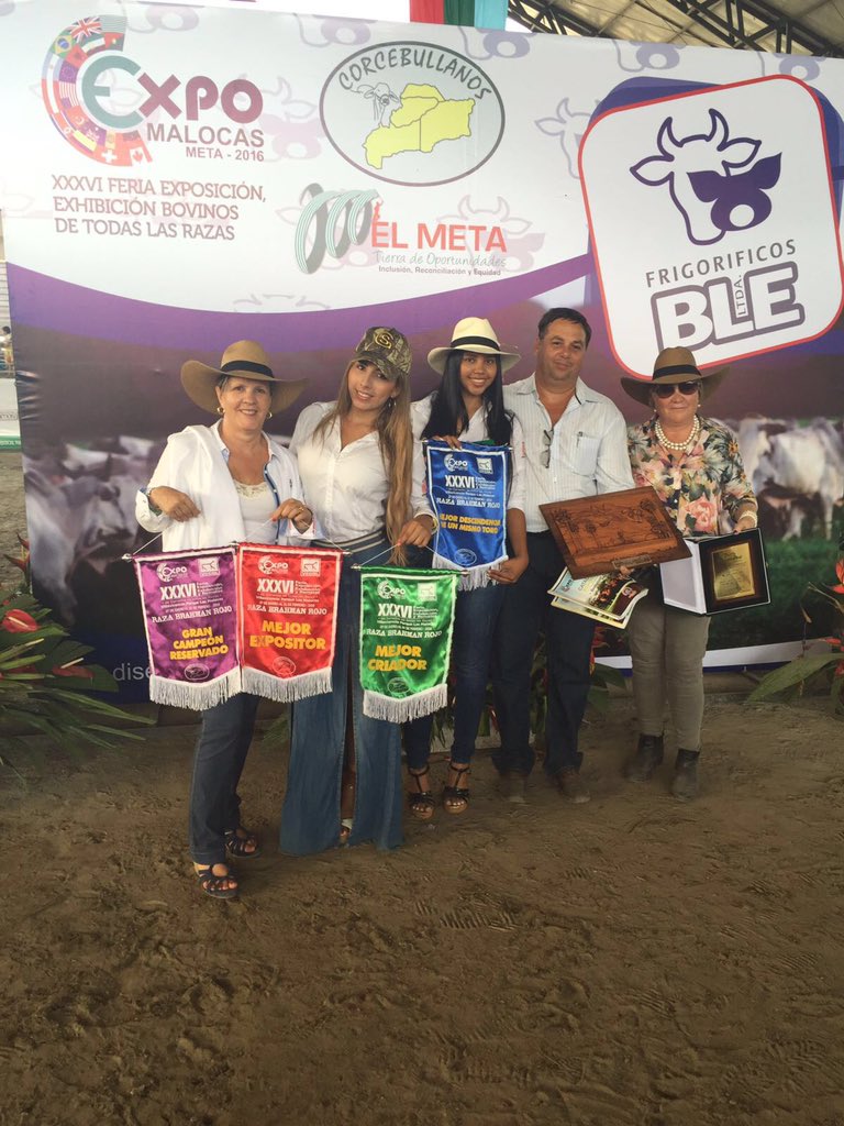 FincaMonterrey's tweet photo. Mejor criador, Mejor Expositor, Mejor descendencia a un mismo toro, Gran Campeón Reservado. Villavicencio 2016 https://t.co/r0LtxPQBC9