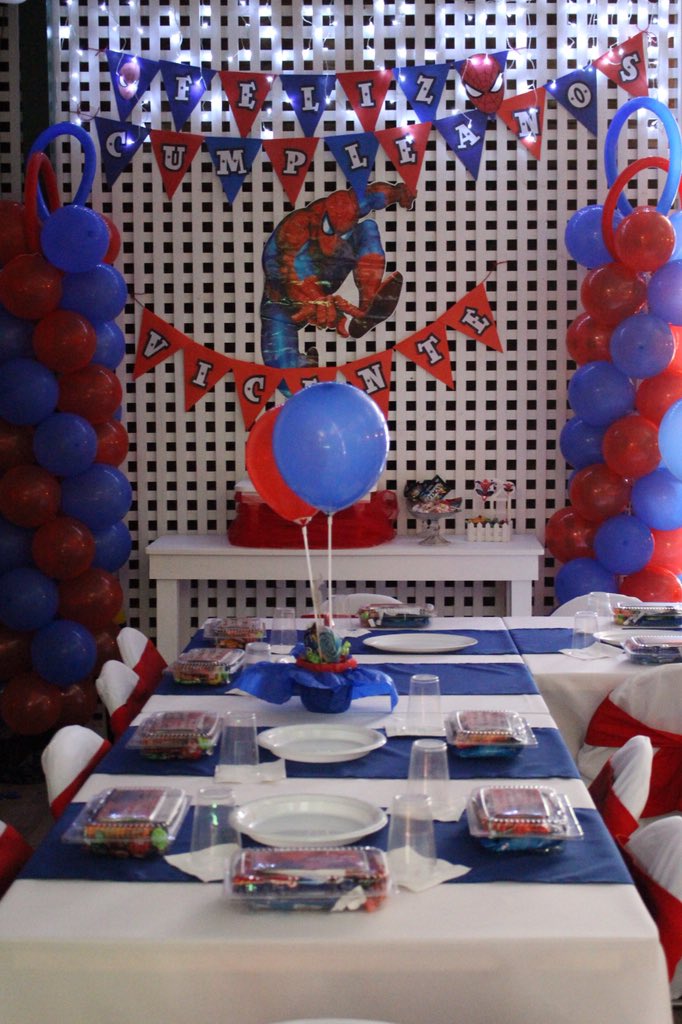 Eventos Fantasía on X: Decoracion #Spiderman #cumpleaños #Vicente #Curico  #temáticas COTICE NOS ADAPTAMOS A SUS NECESIDADES   / X