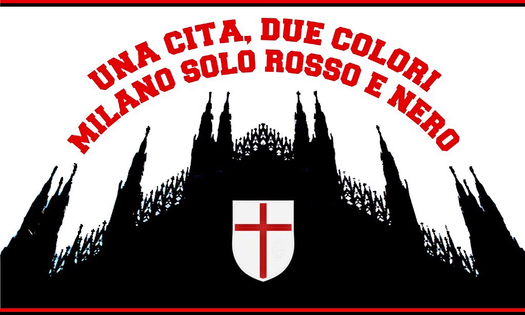 InfoULGAD's tweet photo. SATU KOTA DUA WARNA, MILANO SELALU MERAH DAN HITAM! Forza Vecchio Cuore Rossonero. #FORZAMILAN #intermerda https://t.co/Yk92WduRRg